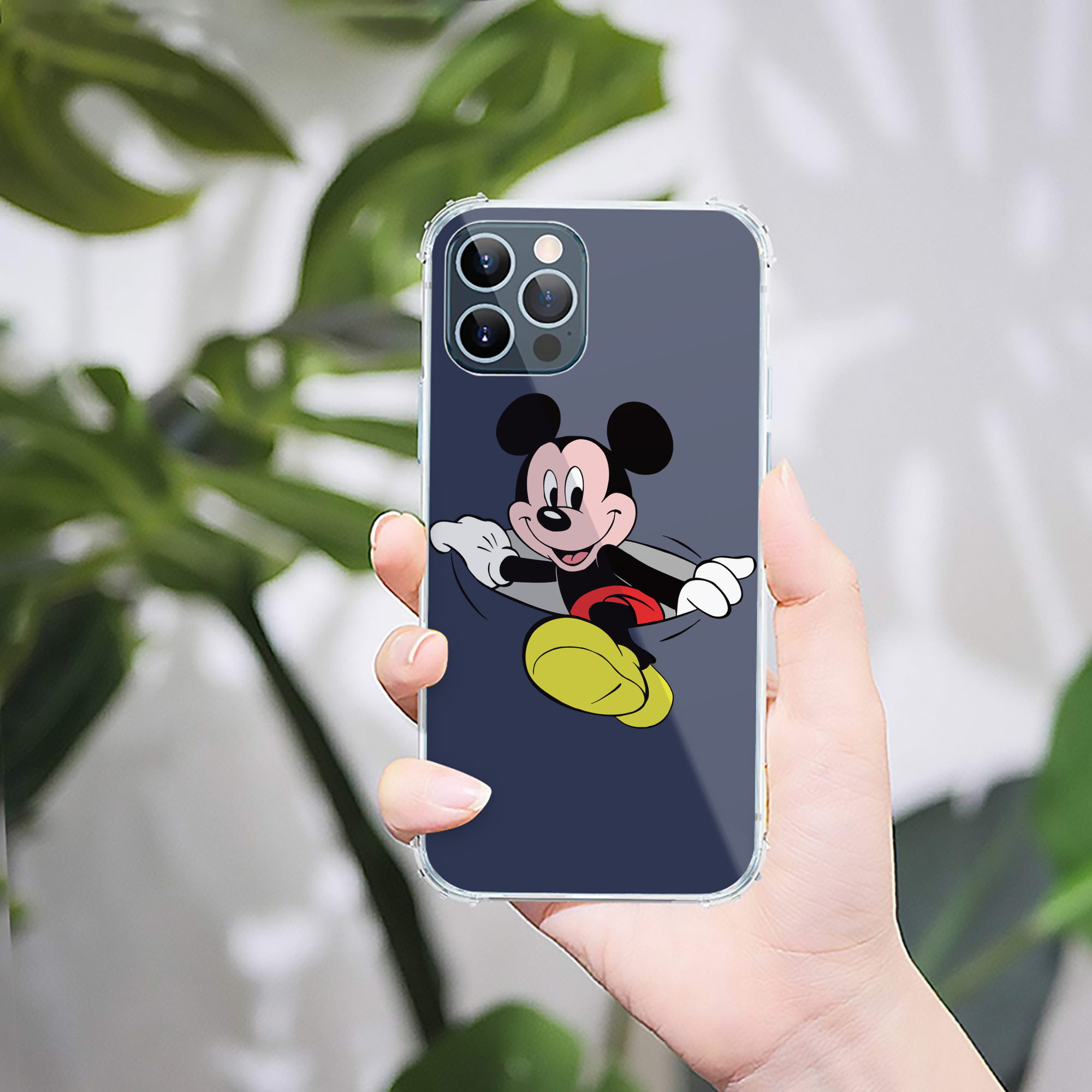 （画像用） ミッキーマウス Mickey Mouse 【iPhone 12シリーズ対応】透明スマホケース（クリアソフトケース）
